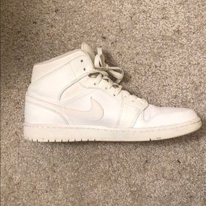 White Nike Air Jordan’s